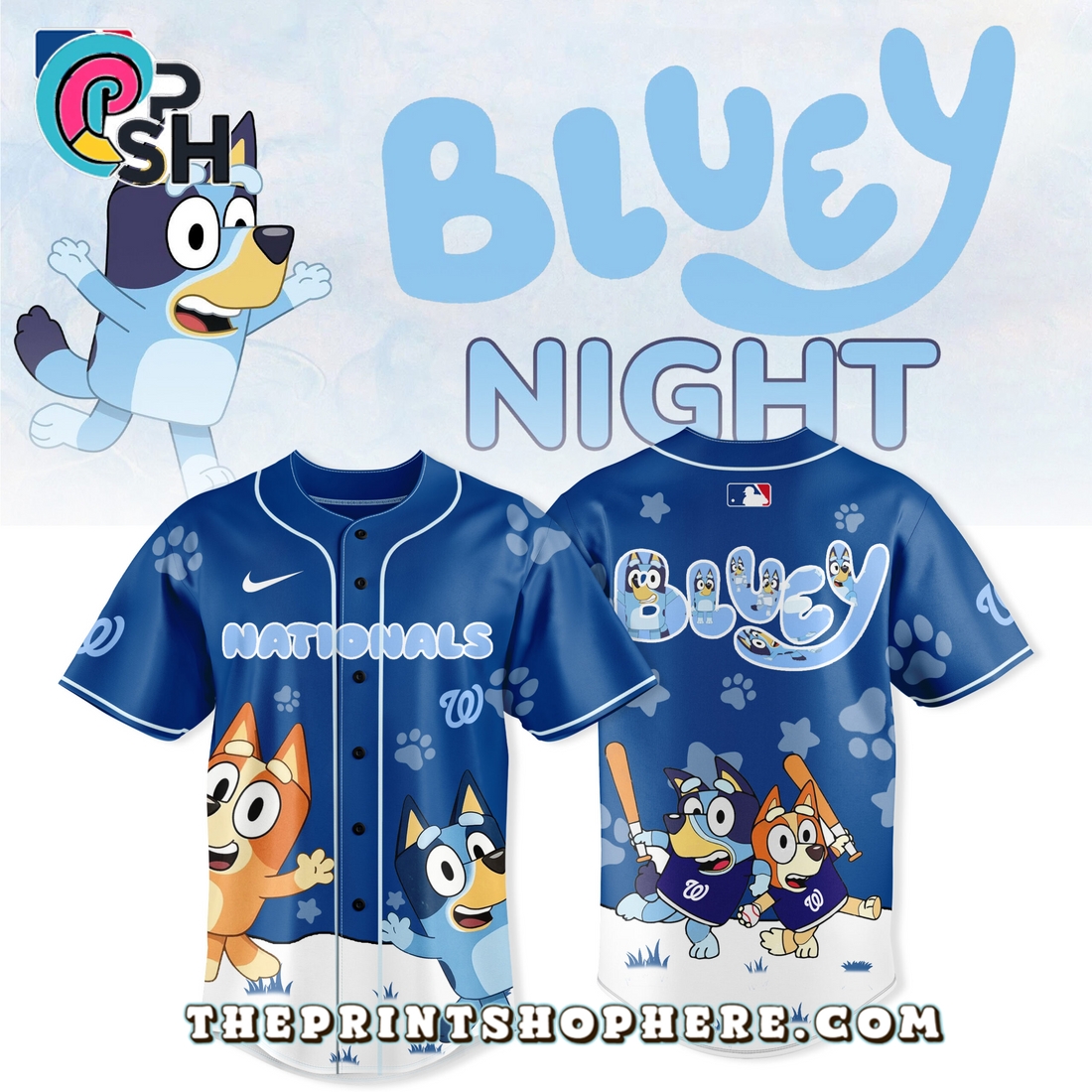 Washington Nationals x Bluey New Collection Jersey Washington Nationals x Bluey New Collection Jersey