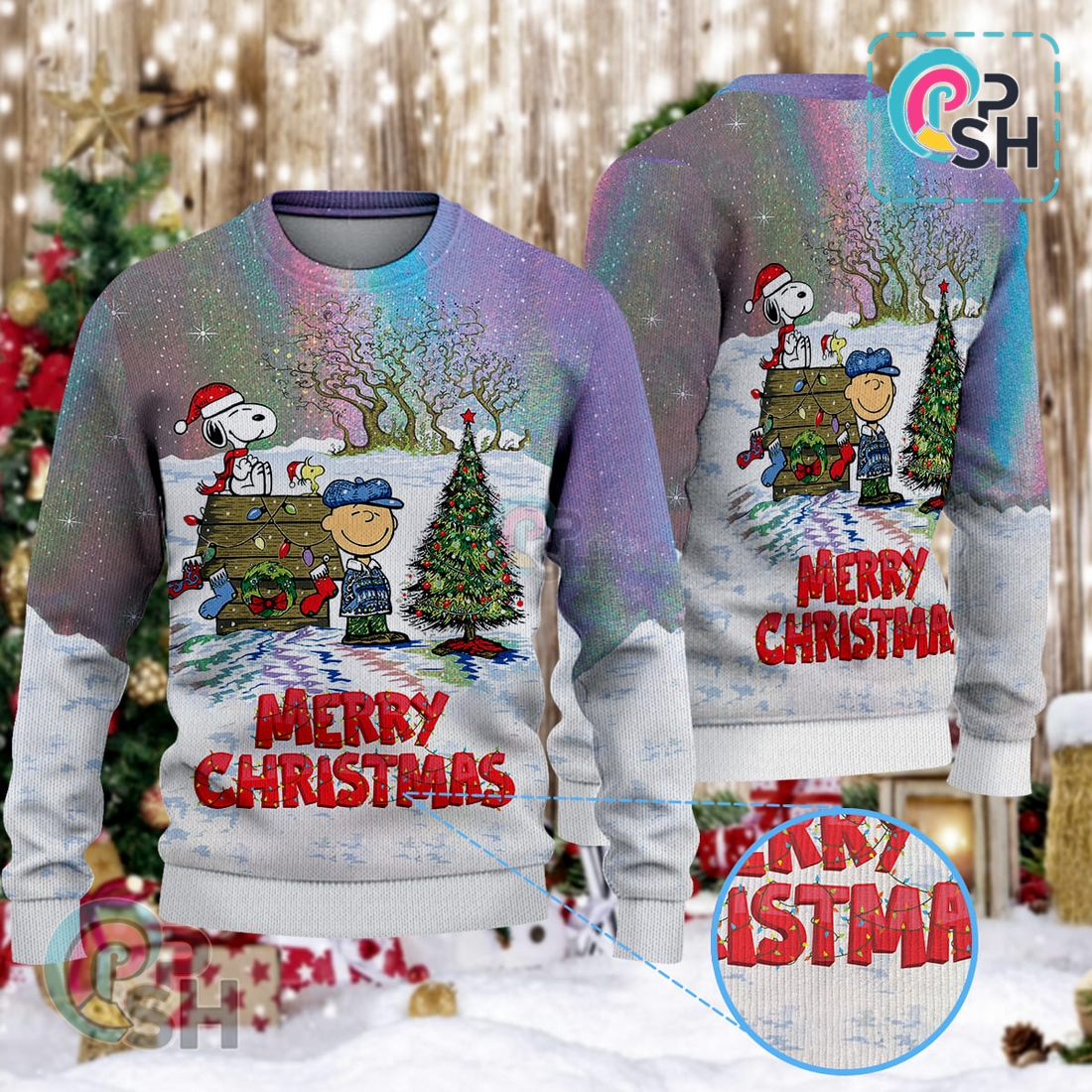 Charlie Brown Snoopy Christmas Knitted Sweater Charlie Brown Snoopy Christmas Knitted Sweater