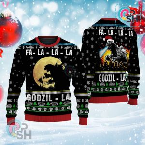 Godzilla Fa-la-la-la Christmas Knitted Sweater