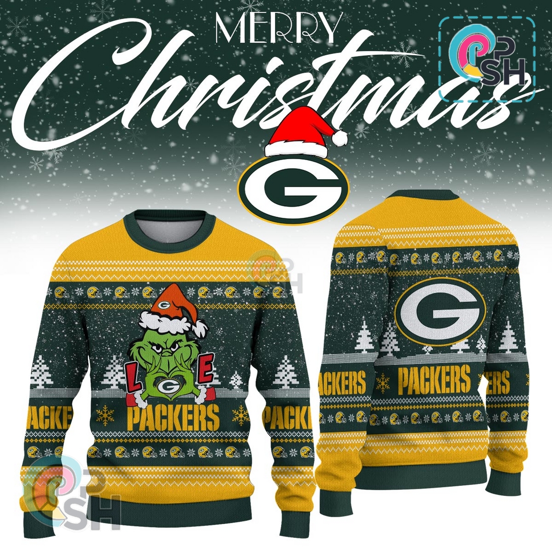 Green Bay Packers Limited Ugly Christmas Sweaters Green Bay Packers Limited Ugly Christmas Sweaters