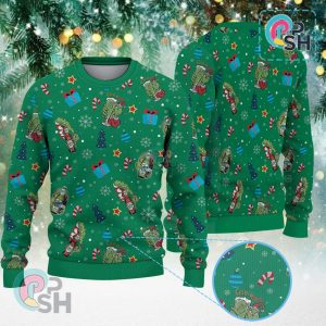 Grinch Beer Christmas Knitted Sweater