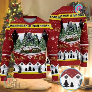 Iron Maiden Fear of the Dark Christmas Knitted Sweater