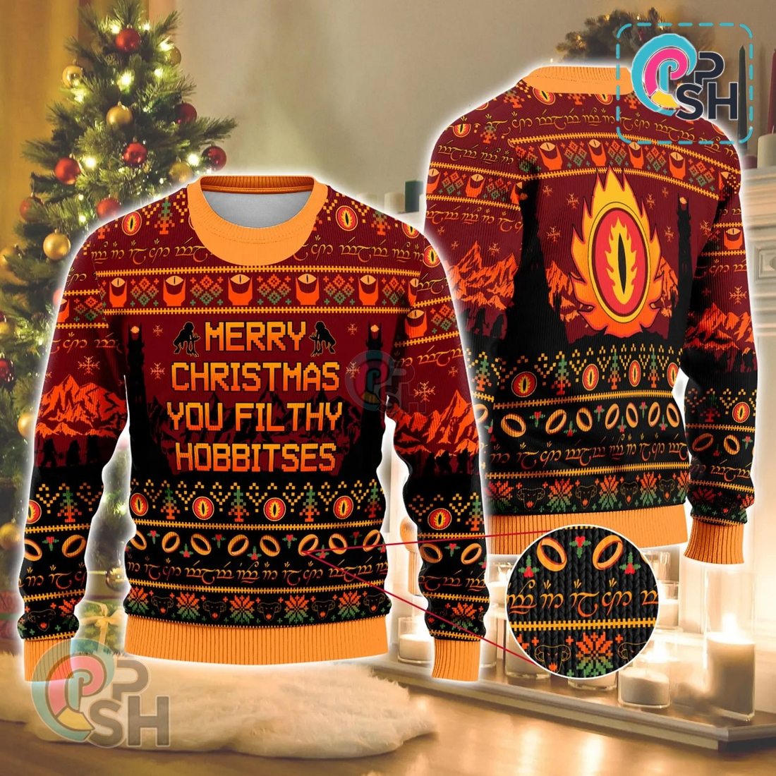 Lord Of The Ring You Filthy Hobbitses Christmas Knitted Sweater Lord Of The Ring You Filthy Hobbitses Christmas Knitted Sweater