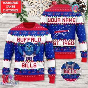 Personalized Buffalo Bills 3D Ugly Sweater 2025
