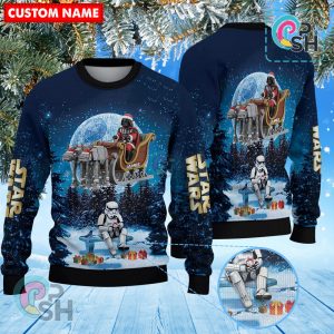 Personalized Darth Vader Christmas Knitted Sweater
