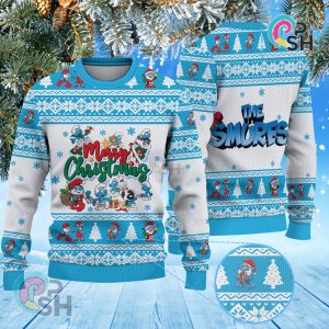 Smurf Christmas Knitted Sweater