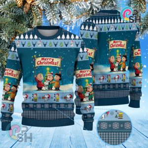 Snoopy And Friends Christmas Knitted Sweater