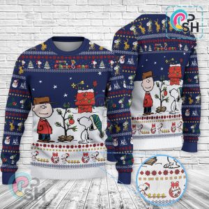 Snoopy Charlie Brown Christmas Knitted Sweater