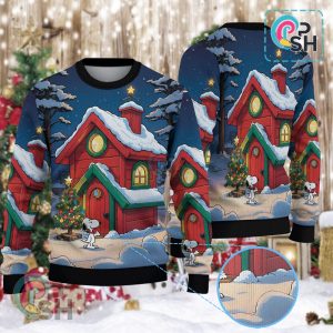 Snoopy’s Luxury Christmas Dog House Christmas Knitted Sweater