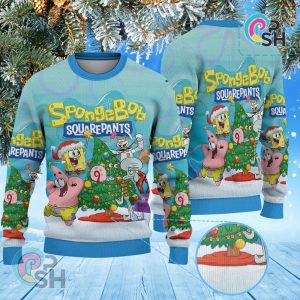 SpongeBob SquarePants Christmas Tree Christmas Knitted Sweater