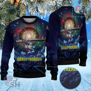Star Trek NCC-1701 Merry Trekmas Christmas Knitted Sweater