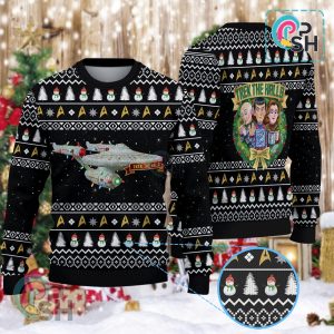Star Trek NCC-1701 Trek The Halls With Christmas Lights Knitted Sweater