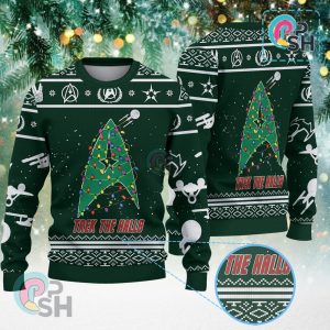 Star Trek The Halls Christmas Knitted Sweater