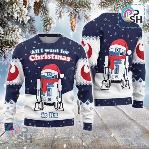 Star Wars All I Want For Christmas Is R2 Christmas Knitted Sweater