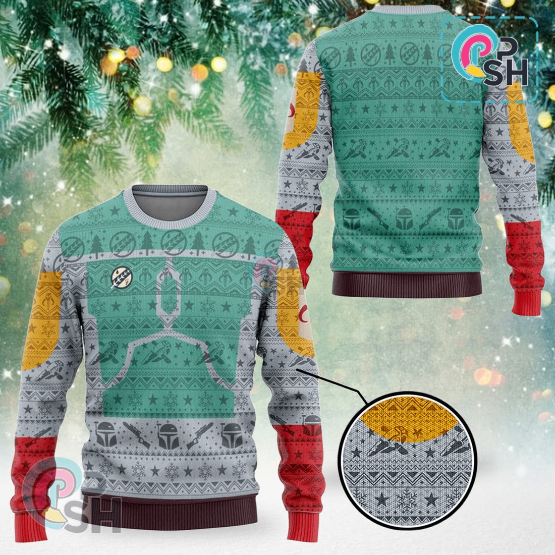Star Wars Boba Fett Christmas Knitted Sweater Star Wars Boba Fett Christmas Knitted Sweater