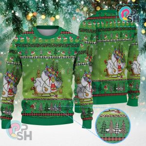 The Grinch & Max with Sleigh Christmas Knitted Sweater