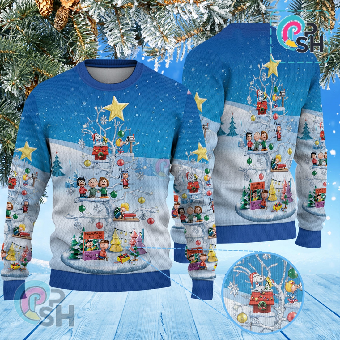 The Peanuts Snoopy Christmas Knitted Sweater The Peanuts Snoopy Christmas Knitted Sweater