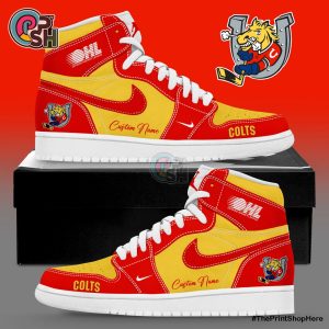 Barrie Colts Custom Name Air Jordan 1 Shoes