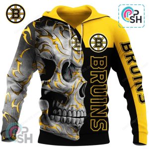 Boston Bruins Skull Fury Hoodie