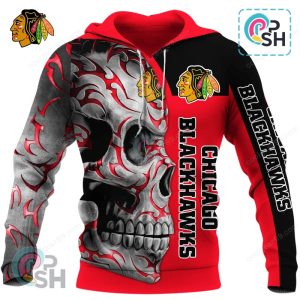 Chicago Blackhawks Skull Fury Hoodie