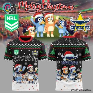 Cowboys Bluey and Bingo Christmas in July Shirt