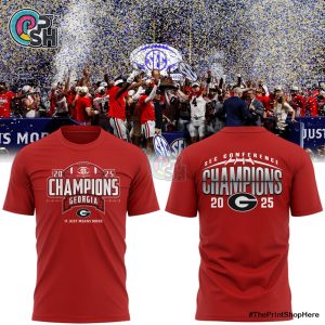 Georgia Bulldogs 2025 Football Champions Red Hoodie