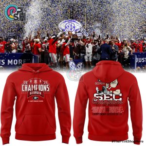 Georgia Bulldogs 2025 SEC Football Champions Red Hoodie, Pants