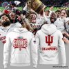 Indiana Hoosiers 2025 Big Ten Football Champions Black Hoodie