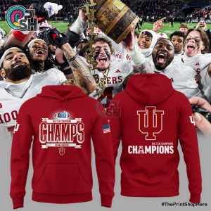Indiana Hoosiers 2025 Big Ten Football Champions Red Hoodie, Pants