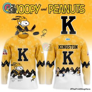 Kingston Frontenacs Snoopy and Peanuts Hockey Jersey