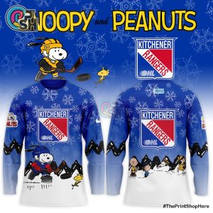 Kitchener Rangers Snoopy and Peanuts Hockey Jersey