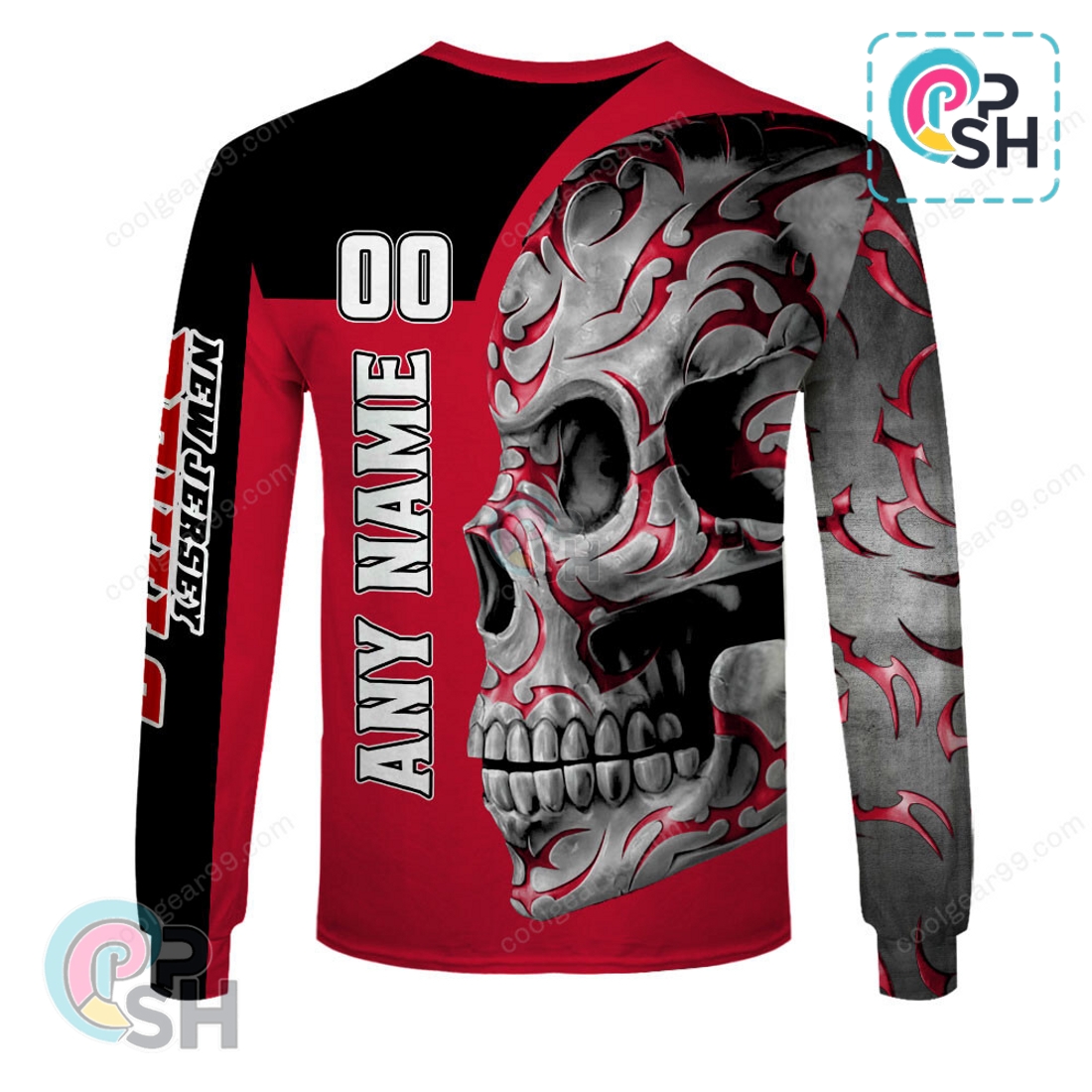 New Jersey Devils Skull Fury Hoodie New Jersey Devils Skull Fury Hoodie