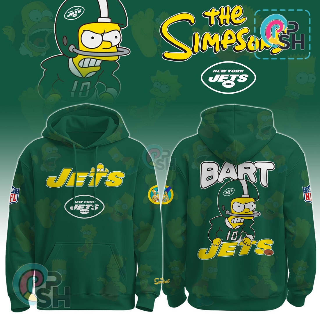 New York Jets NFL The Simpson Limited Edition Hoodie And Cap New York Jets NFL The Simpson Limited Edition Hoodie And Cap