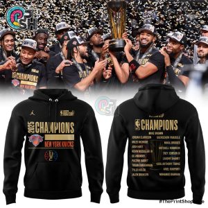 New York Knicks Emirates NBA 2025 Champions Black Hoodie, Pants