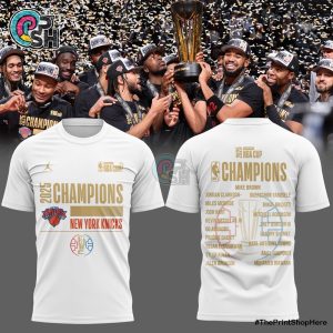 New York Knicks Emirates NBA 2025 Champions White Hoodie