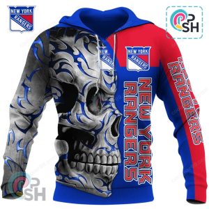 New York Rangers Skull Fury Hoodie