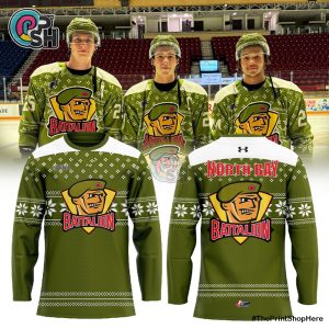 North Bay Battalion Christmas Outfit 2025 Hockey Jersey