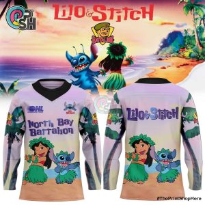 North Bay Battalion Lilo & Stitch Hockey Jersey