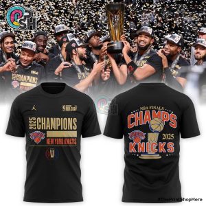 NY Knicks Emirates NBA Cup Champions Black Hoodie