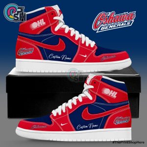 Oshawa Generals Custom Name Air Jordan 1 Shoes