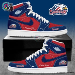 Saginaw Spirit Custom Name Air Jordan 1 Shoes