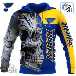 St.Louis Blues Skull Fury Hoodie