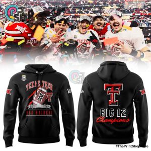 Texas Tech Red Raiders 2025 Champions Black Hoodie, Cap