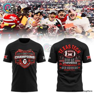 Texas Tech Red Raiders B12 Champions 2025 Black Hoodie
