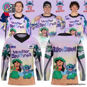 Windsor Spitfires Lilo & Stitch Hockey Jersey
